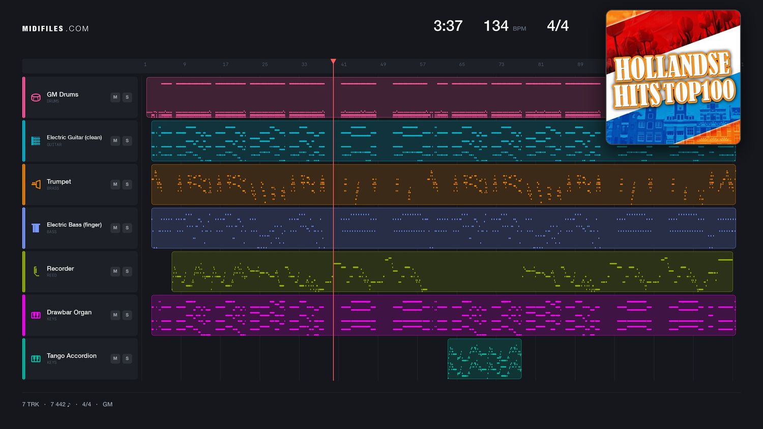 Mexico - Zangeres Zonder Naam (MIDI individual tracks)