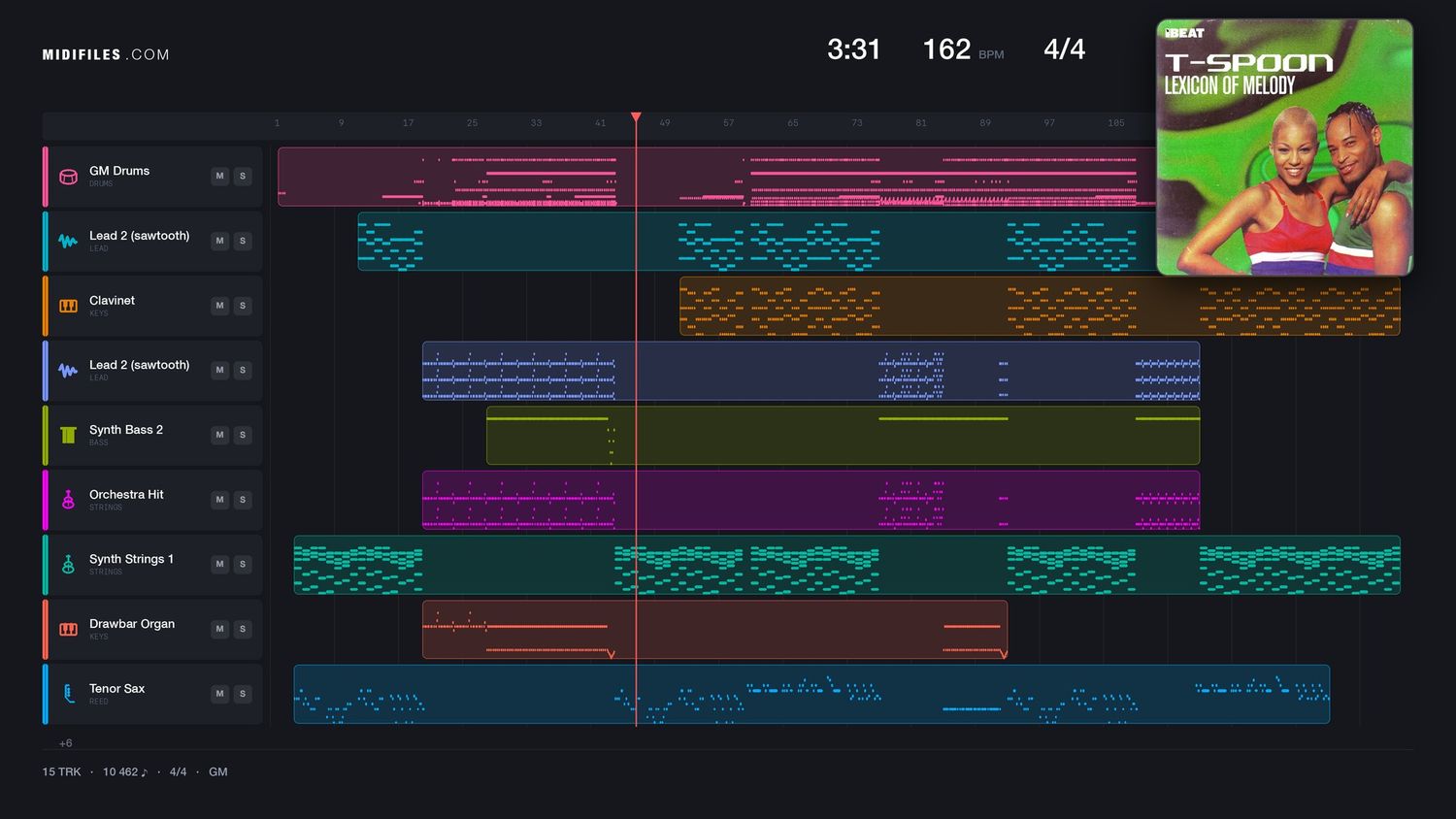 Smiling - T-Spoon (MIDI individual tracks)
