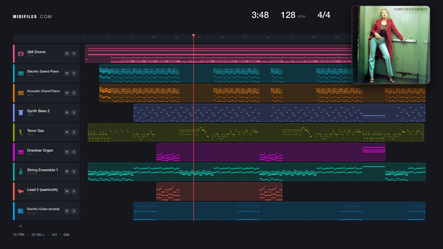 This Is Your Night - Amber (MIDI individual tracks)