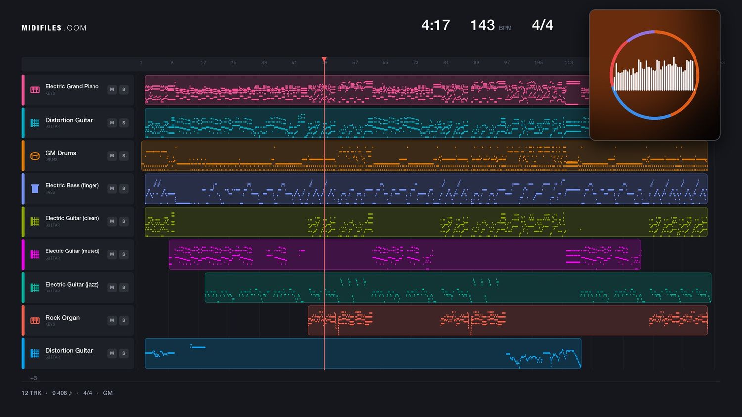Top Of The Bult - Normaal (MIDI individual tracks)