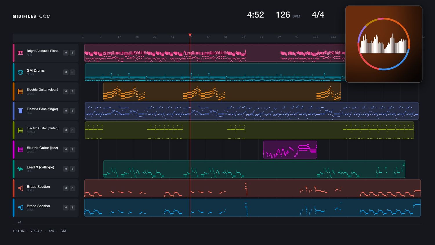 You can't get what you want - Joe Jackson (MIDI individual tracks)