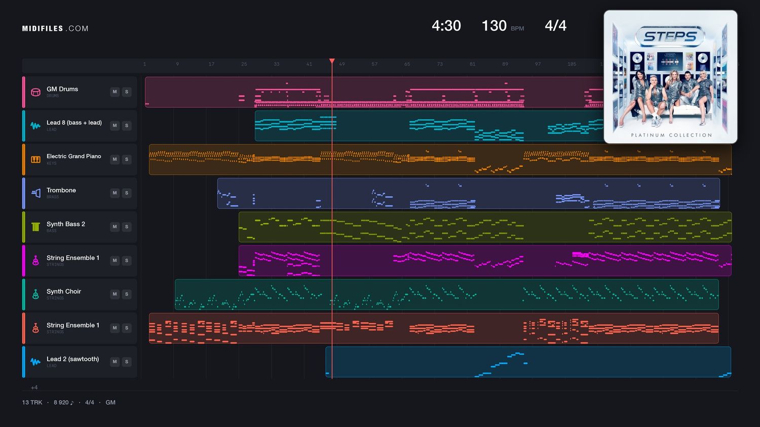 One For Sorrow - Steps (MIDI individual tracks)