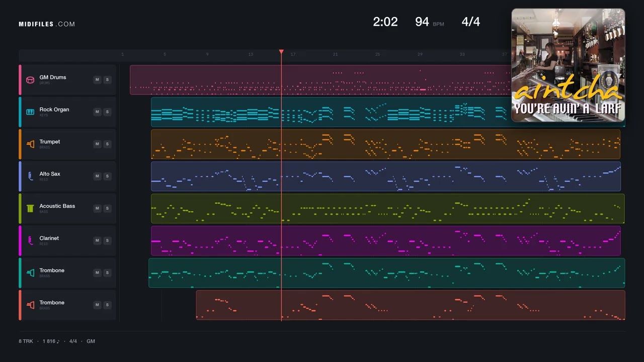 Stripper (The) - Rose David Orchestra (MIDI individual tracks)