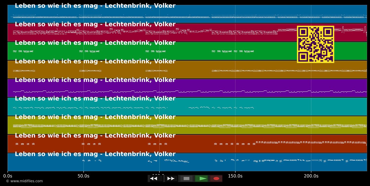 Leben so wie ich es mag - Volker Lechtenbrink (MIDI individual tracks)