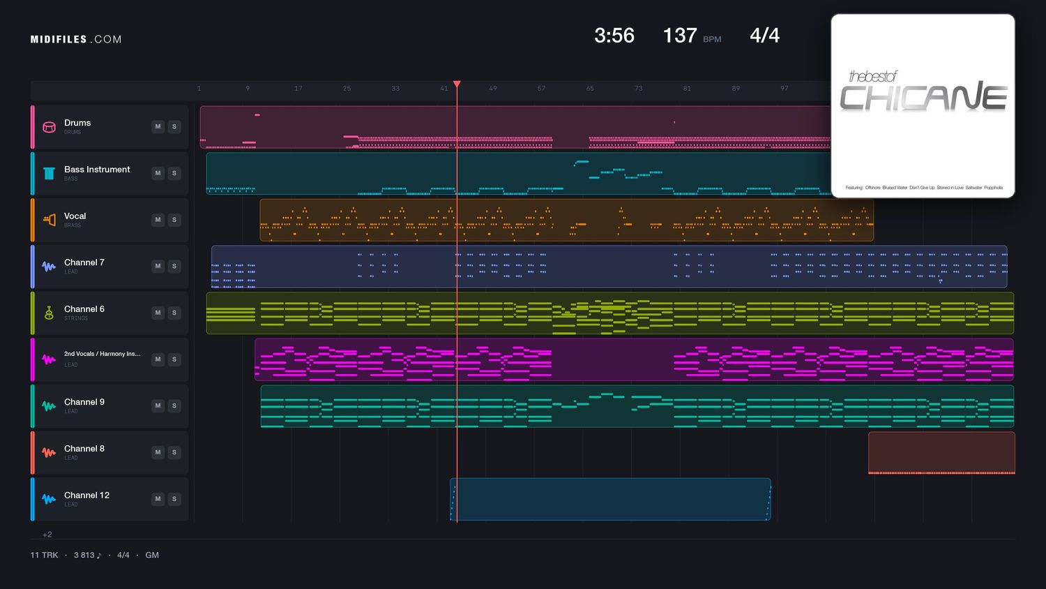 Love On The Run - Chicane (MIDI individual tracks)