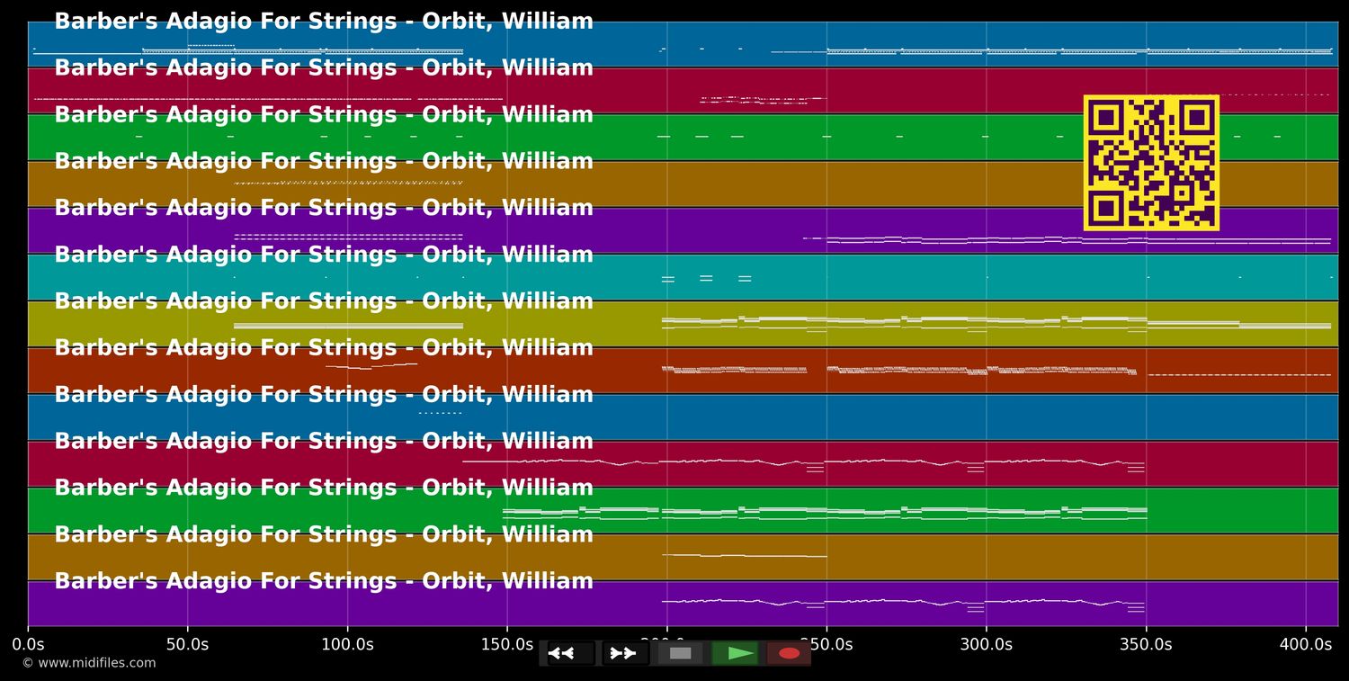 Barber's Adagio For Strings - William Orbit (MIDI individual tracks)