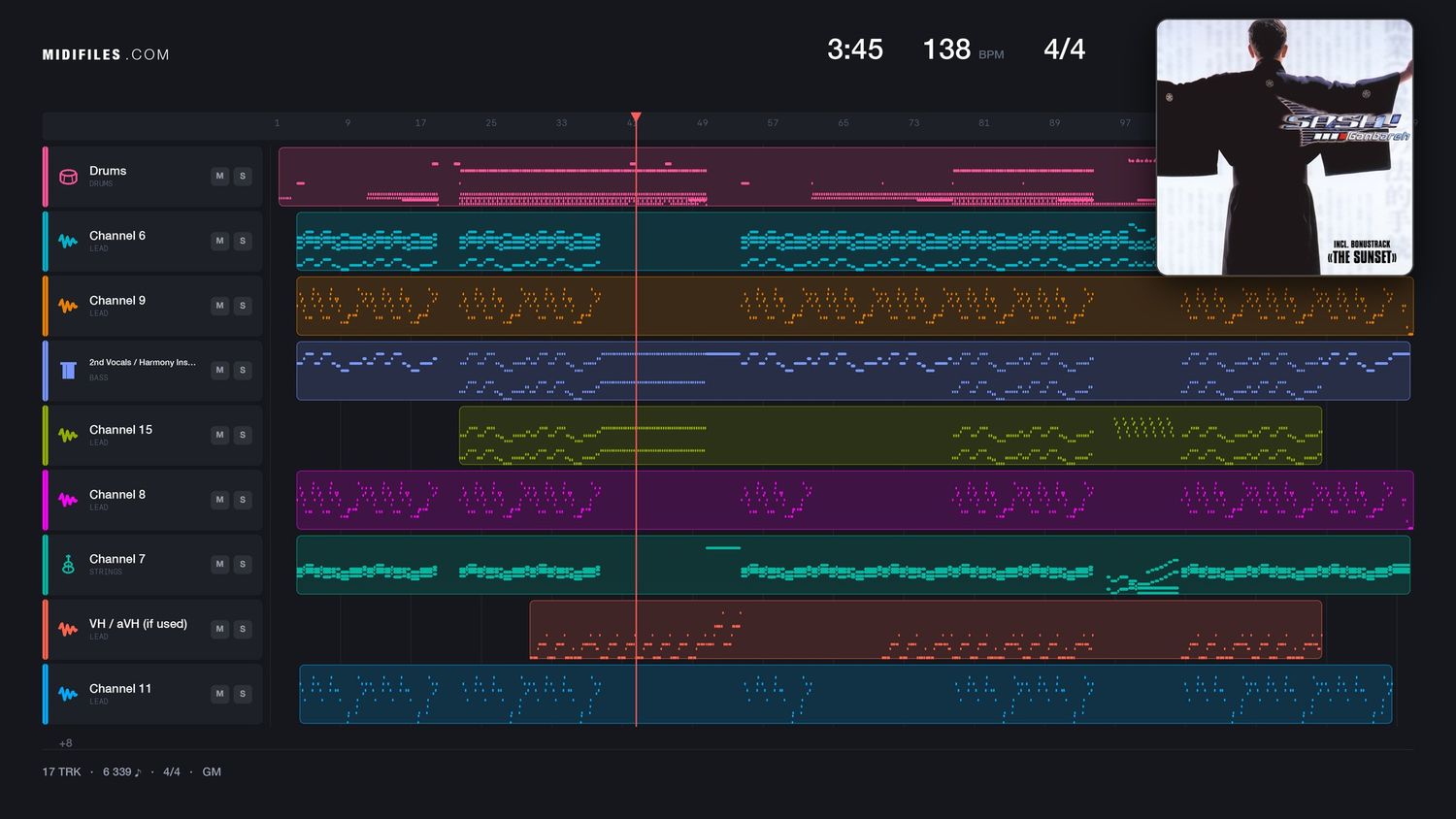 Ganbareh - Sash! (MIDI individual tracks)