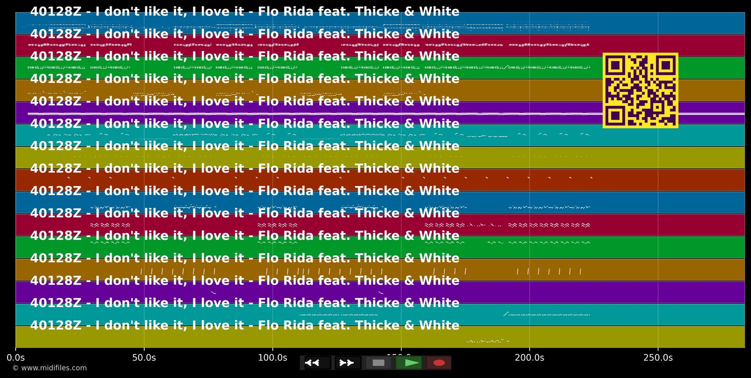 I Don't Like It, I Love It - Flo Rida ft. Thicke &amp; White (MIDI individual tracks)