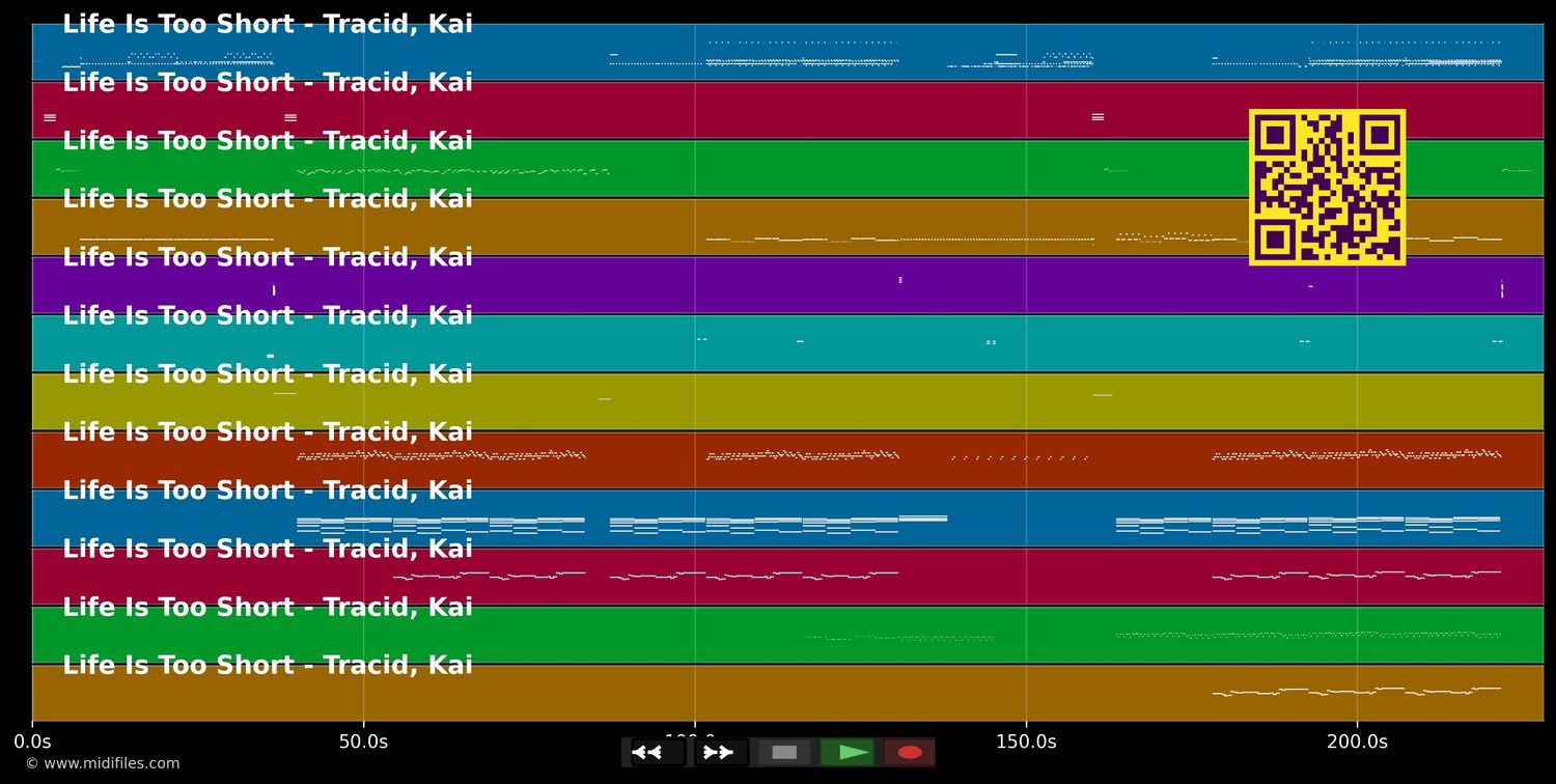 Life Is Too Short - Kai Tracid (MIDI individual tracks)