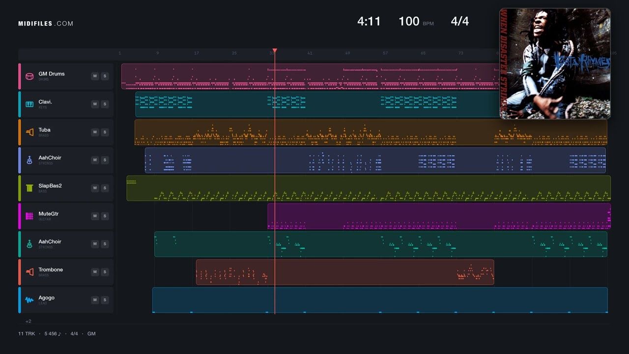 Dangerous - Busta Rhymes (MIDI individual tracks)