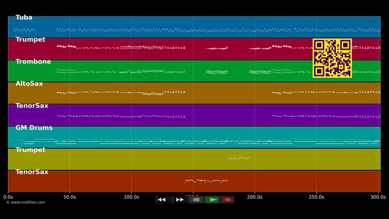 Bloodshot (without rap) - Youngblood Brass Band (MIDI individual tracks)