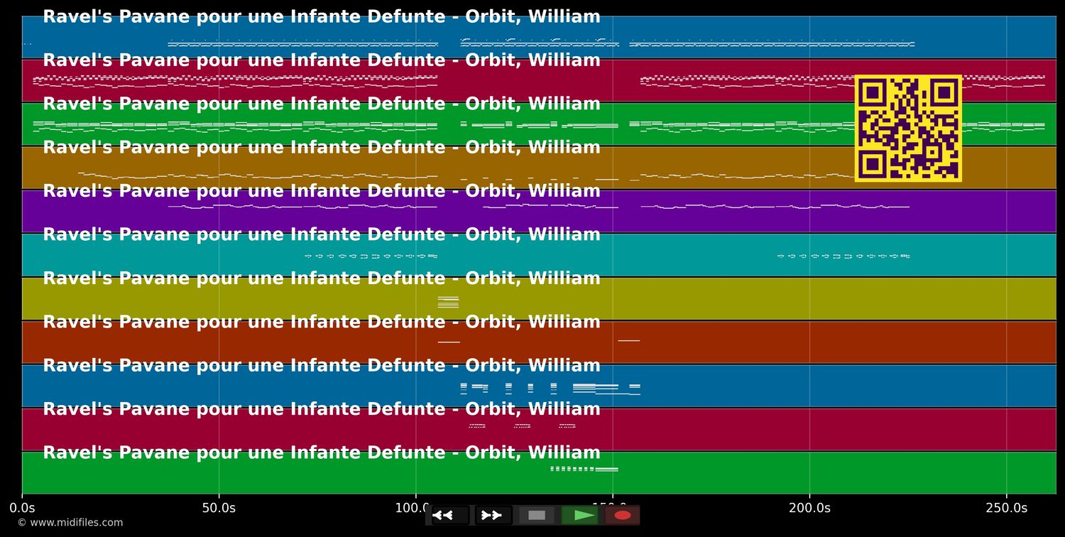 Ravel's Pavane pour une Infante Defunte - William Orbit (MIDI individual tracks)
