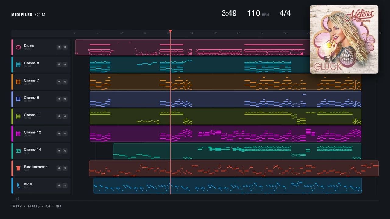Kompliment - Melissa Naschenweng (MIDI individual tracks + MP3 instrumental)
