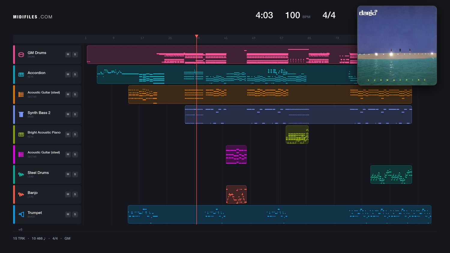 Carnaval De Paris - Dario G (MIDI individual tracks)