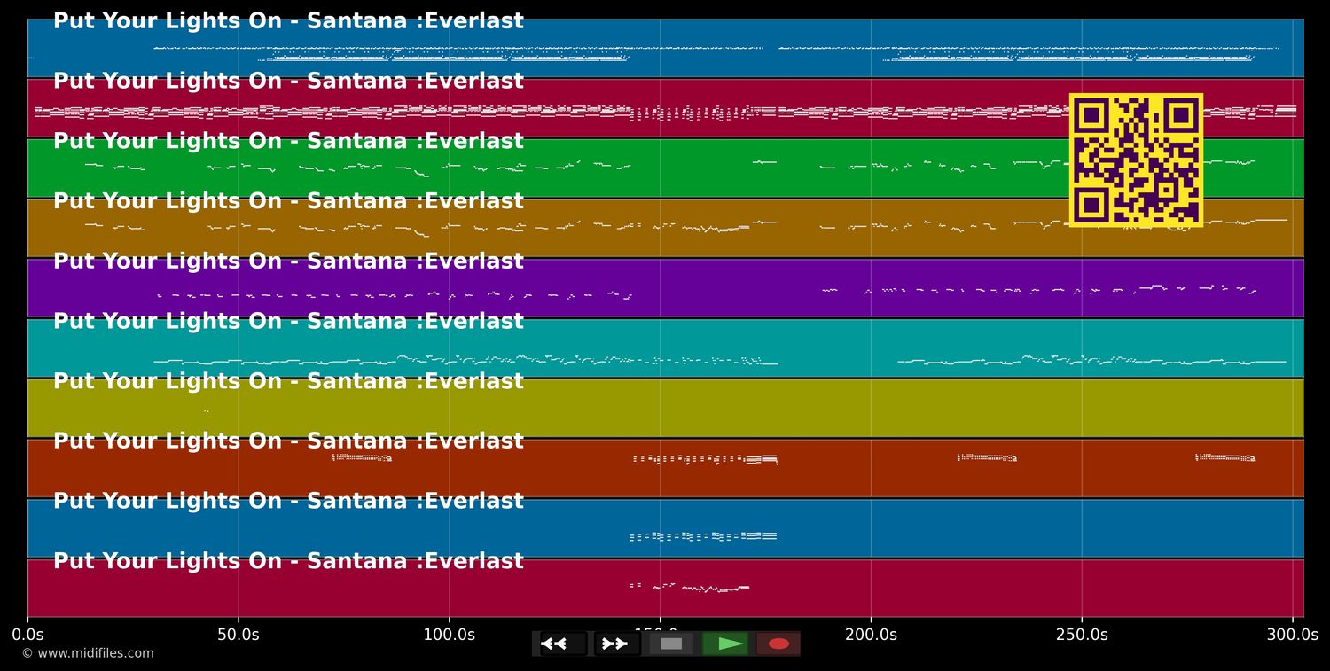 Put Your Lights On - Santana &amp; Everlast (MIDI individual tracks)