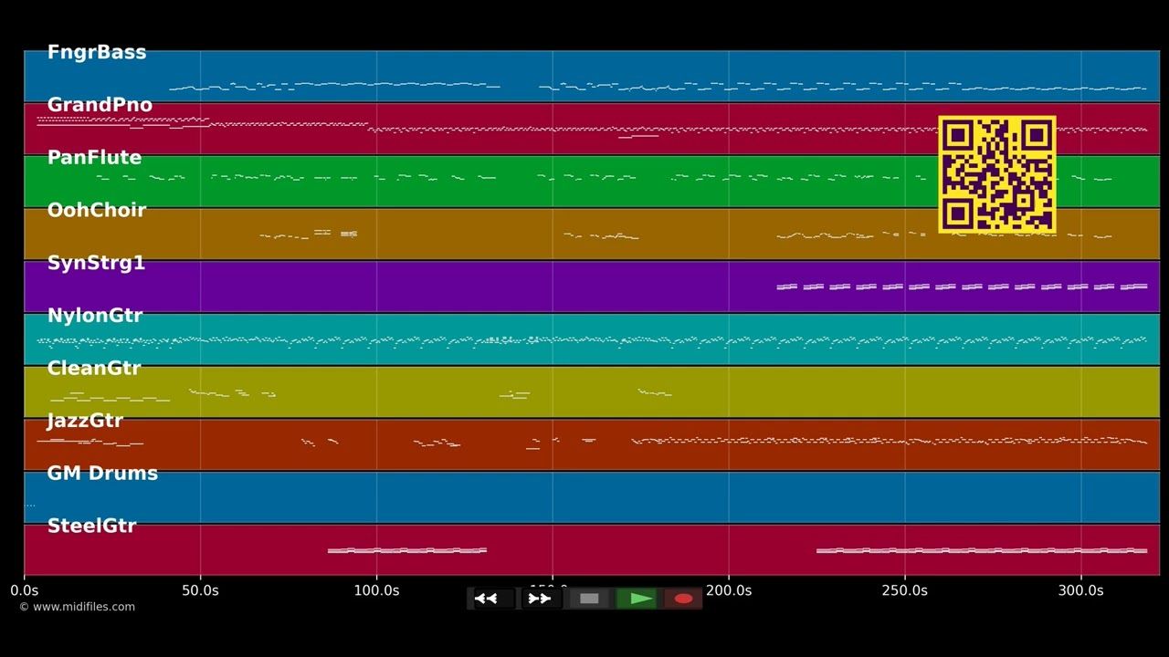 Beautiful Child - Fleetwood Mac (MIDI GM individual tracks)