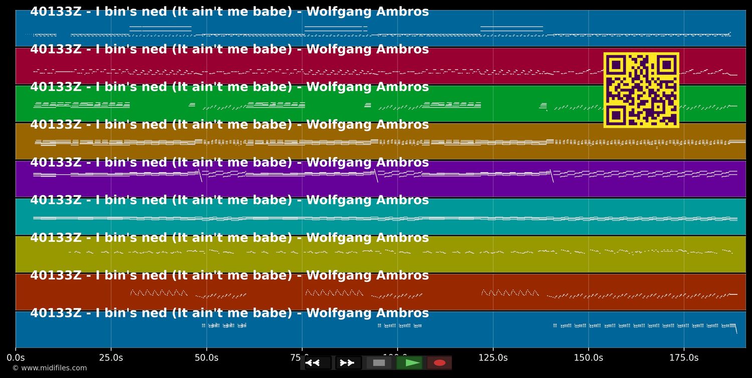 I bin's ned - It Ain't Me Babe - Wolfgang Ambros (MIDI individual tracks)