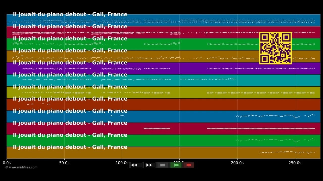Il jouait du piano debout - France Gall (MIDI individual tracks)