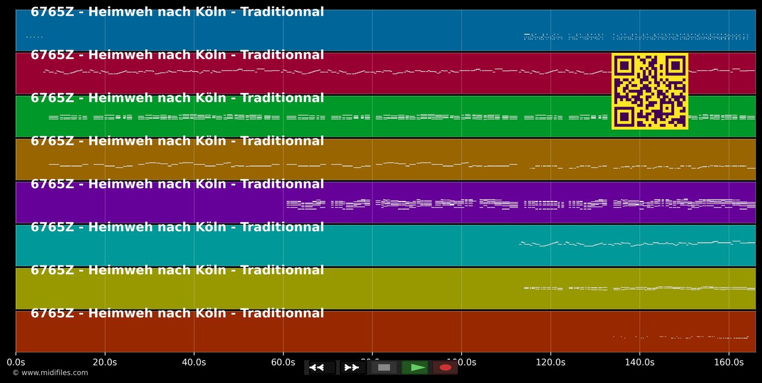 Heimweh nach Köln - Traditional (MIDI individual tracks)
