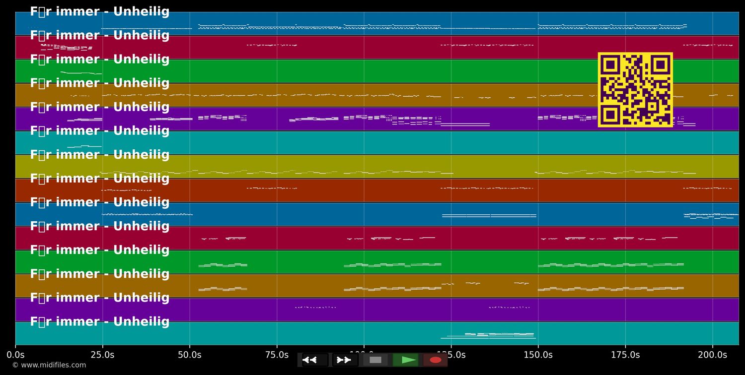 Für immer - Unheilig (MIDI individual tracks)