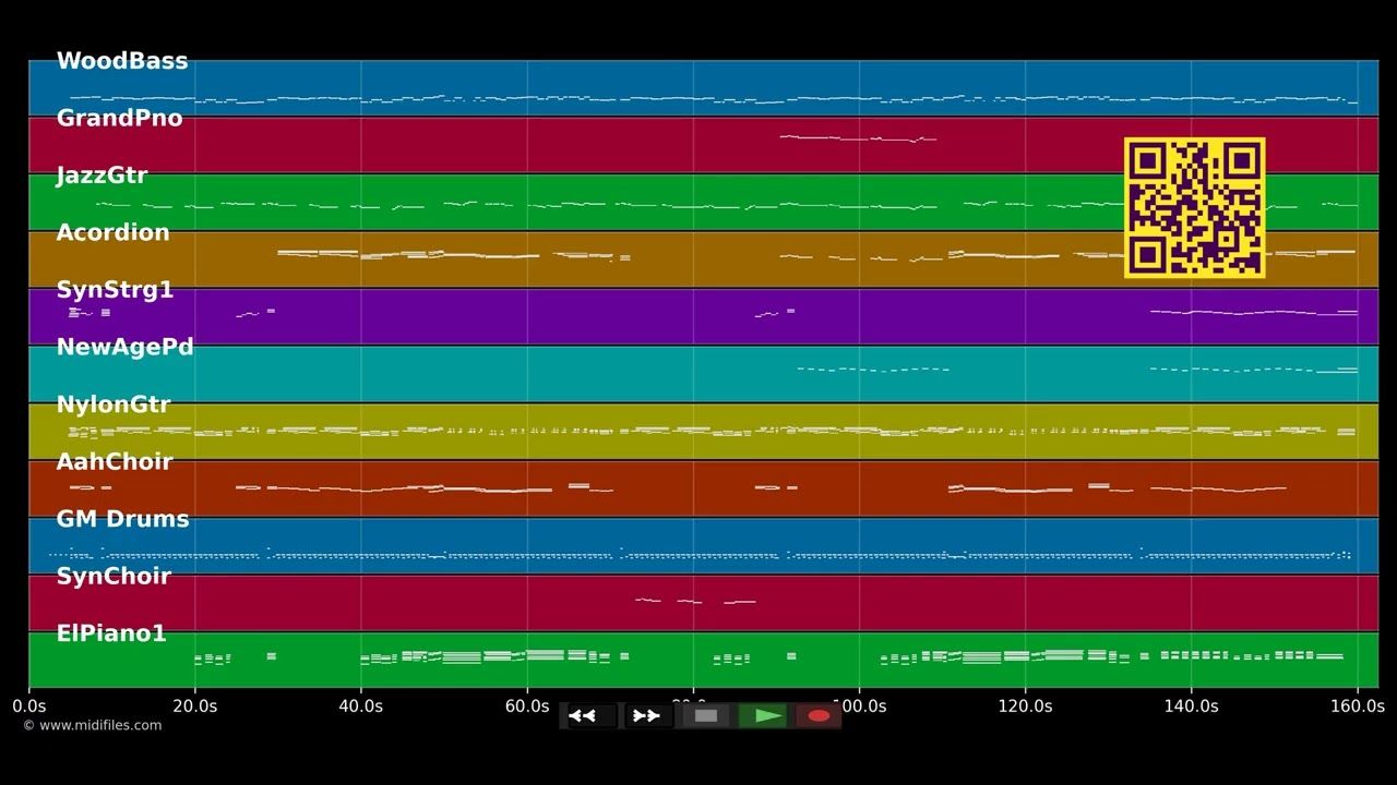 Just Walking In The Rain - Johnnie Ray (MIDI individual tracks)