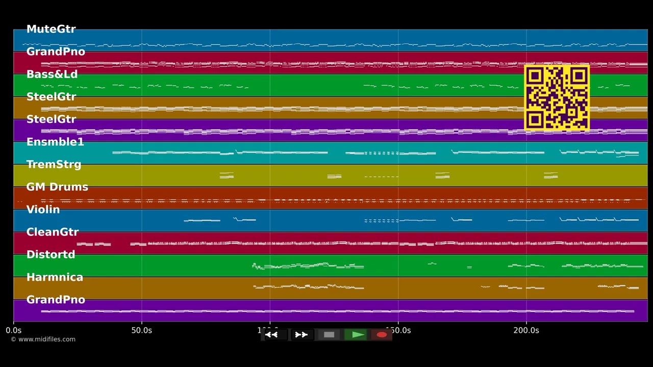 It's All Over Now, Baby Blue - Bryan Ferry (MIDI individual tracks)