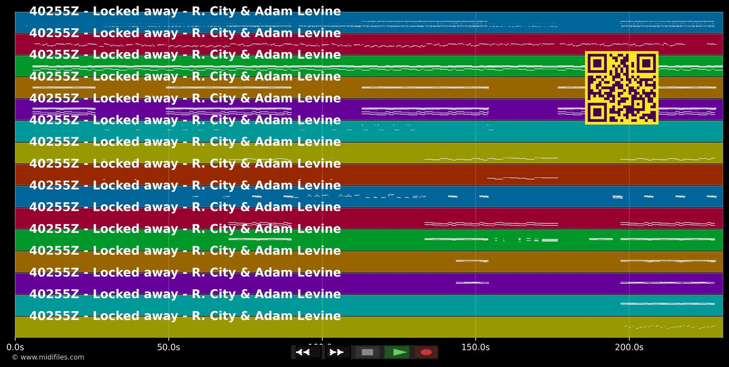 Locked Away - R. City &amp; Adam Levine (MIDI individual tracks)
