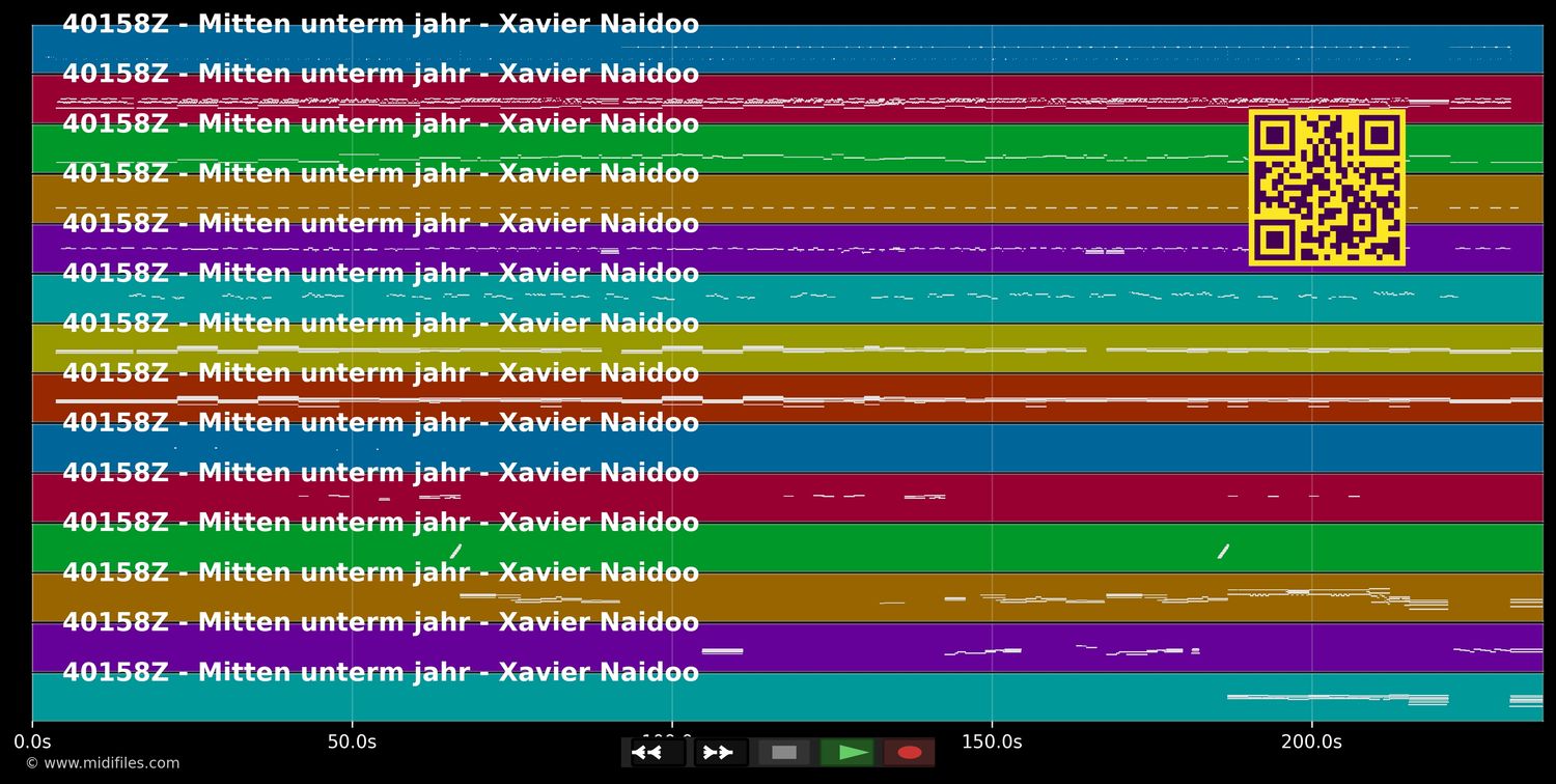 Mitten unterm Jahr - Xavier Naidoo (MIDI individual tracks)