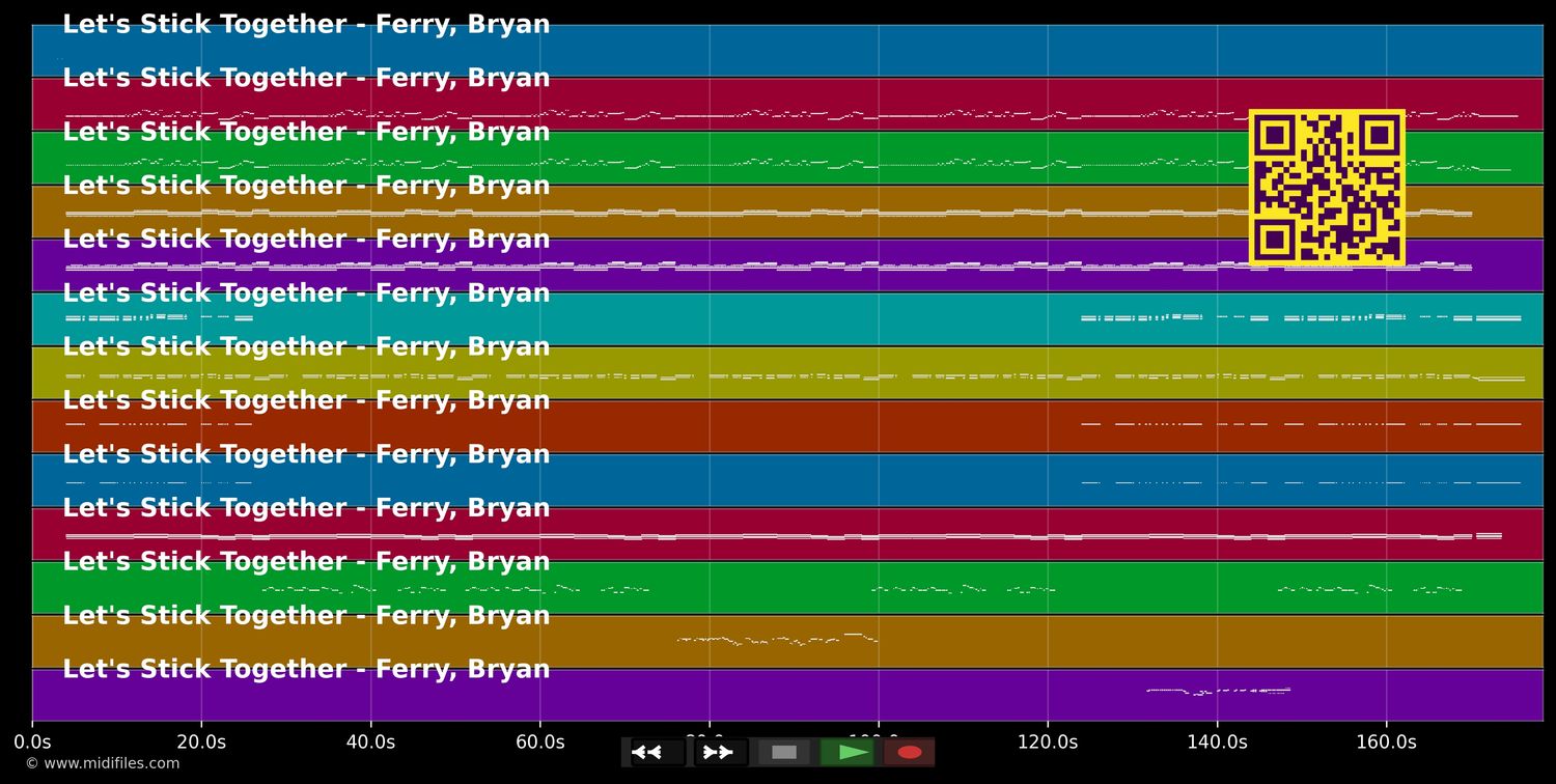 Let's Stick Together - Bryan Ferry (MIDI individual tracks)