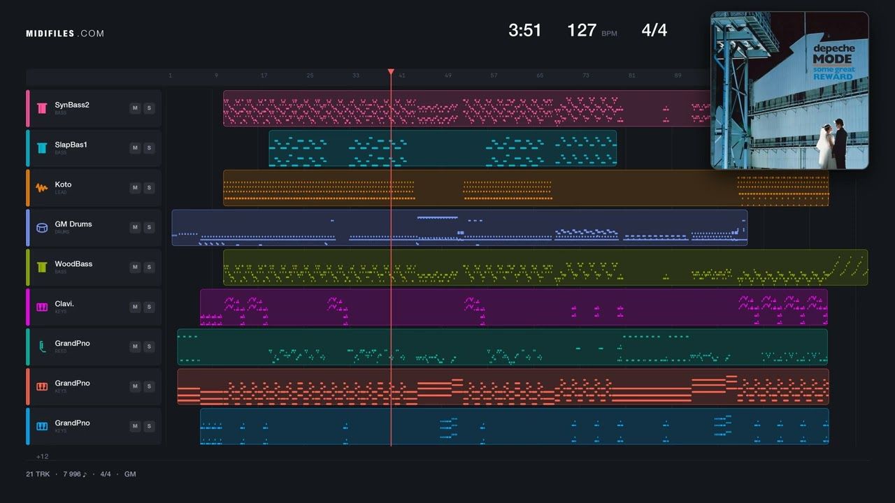 Master &amp; Servants - Depeche Mode (MIDI individual tracks)