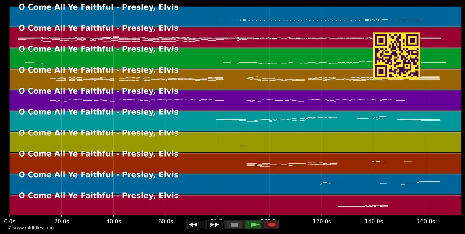 O Come All Ye Faithful - Elvis Presley (MIDI individual tracks)