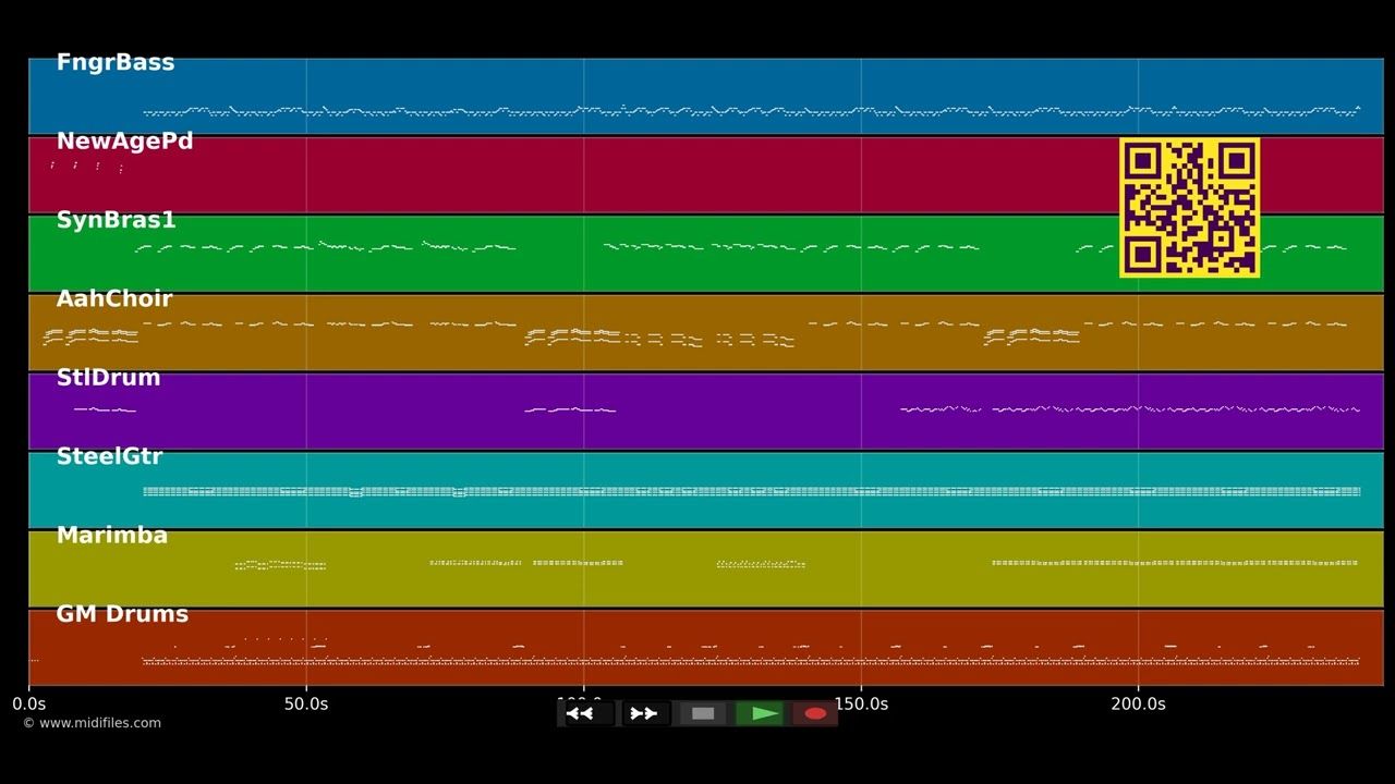 Rivers Of Babylon (ext.) - Boney M. (MIDI individual tracks)