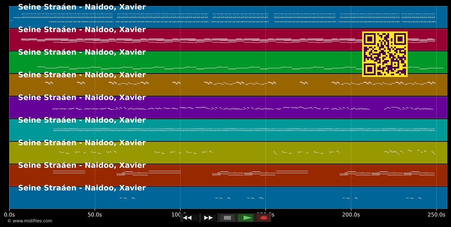Seine Straßen - Xavier Naidoo (MIDI individual tracks)