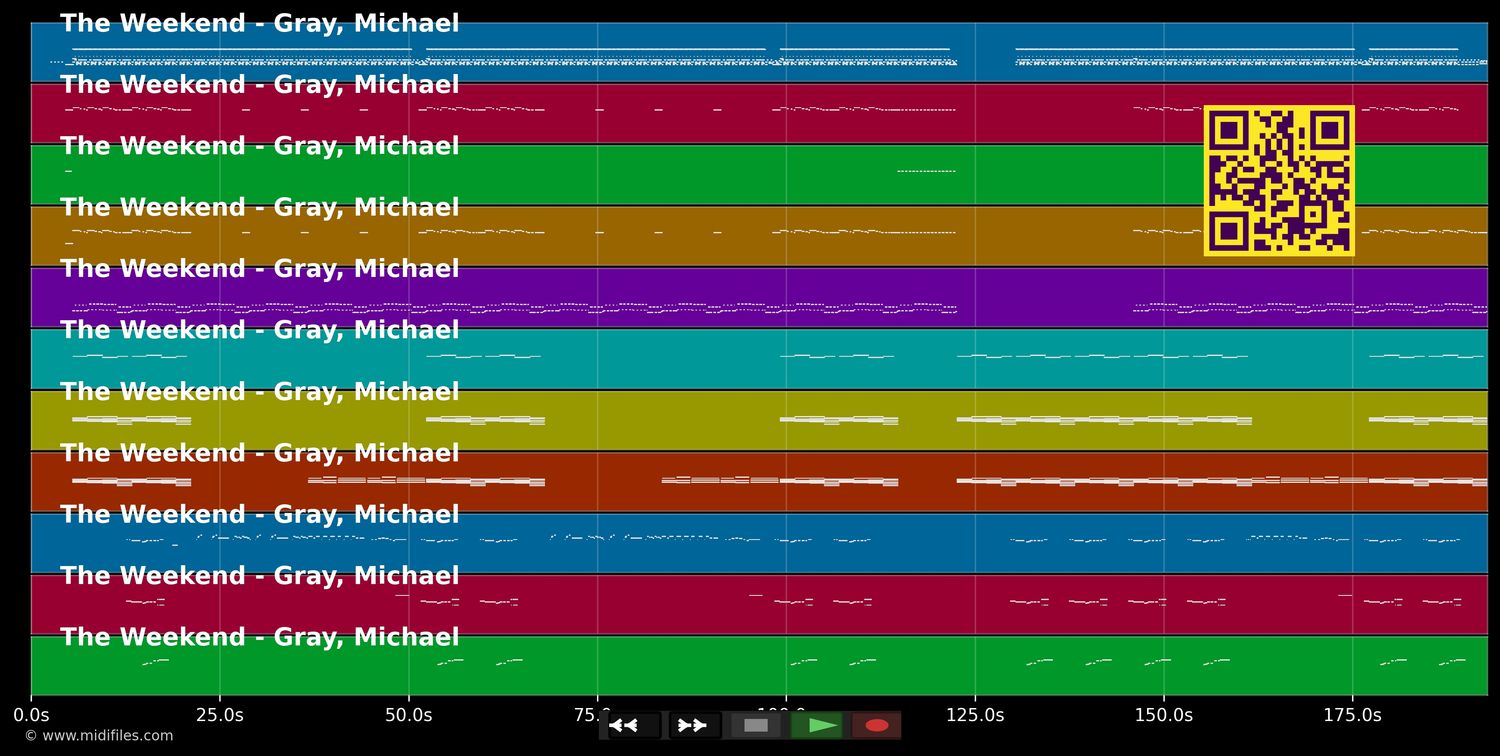 The Weekend - Michael Gray (MIDI individual tracks)