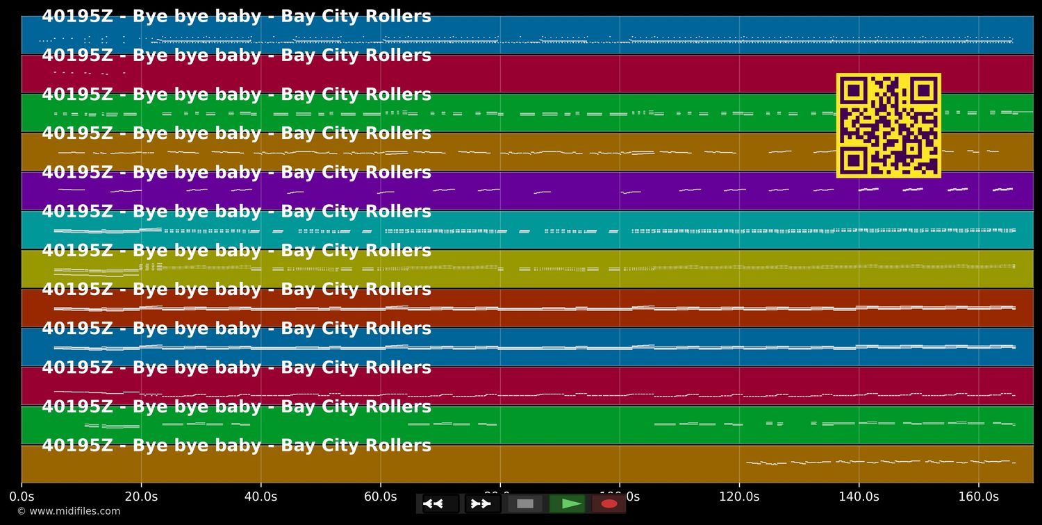 Bye Bye Baby - Bay City Rollers (MIDI individual tracks)