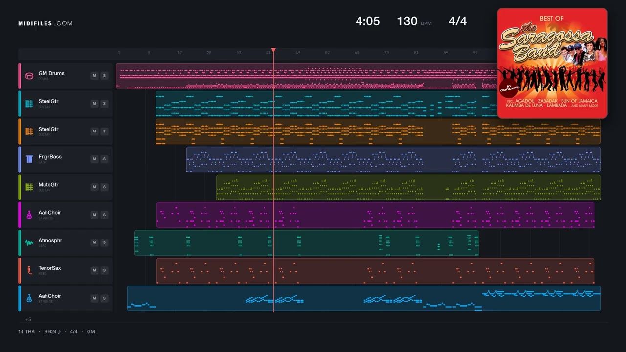 Zabadak - Saragossa Band (MIDI individual tracks)
