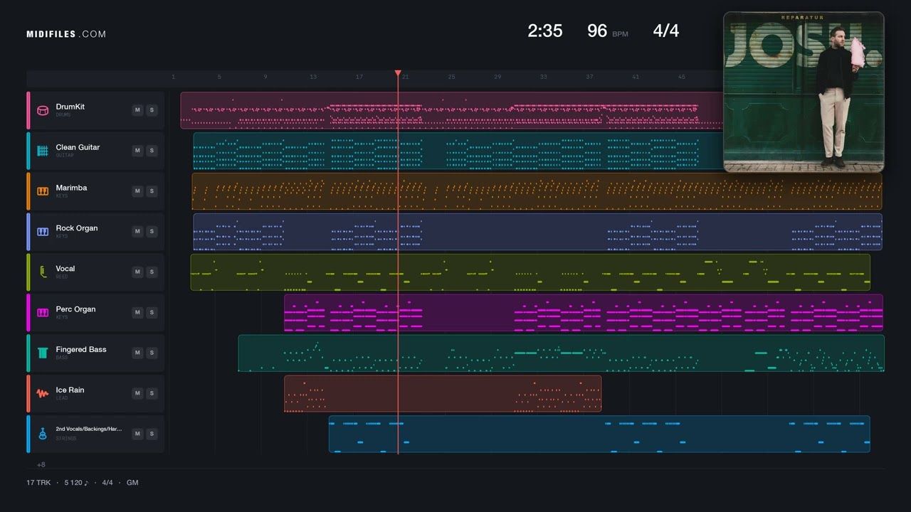 Martina - Josh (MIDI individual tracks)
