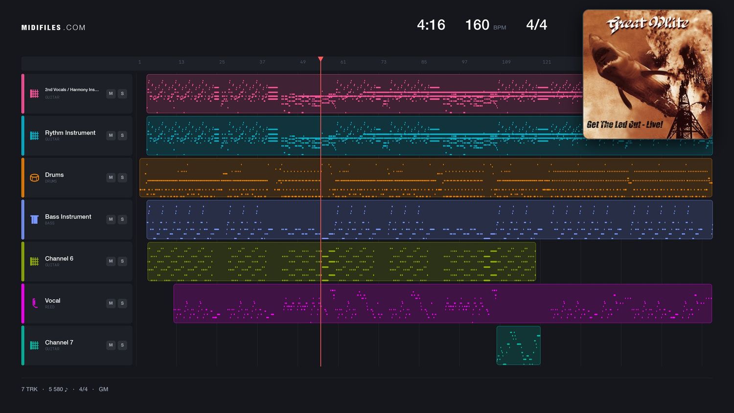 D'Yer Maker - Led Zeppelin (MIDI individual tracks)