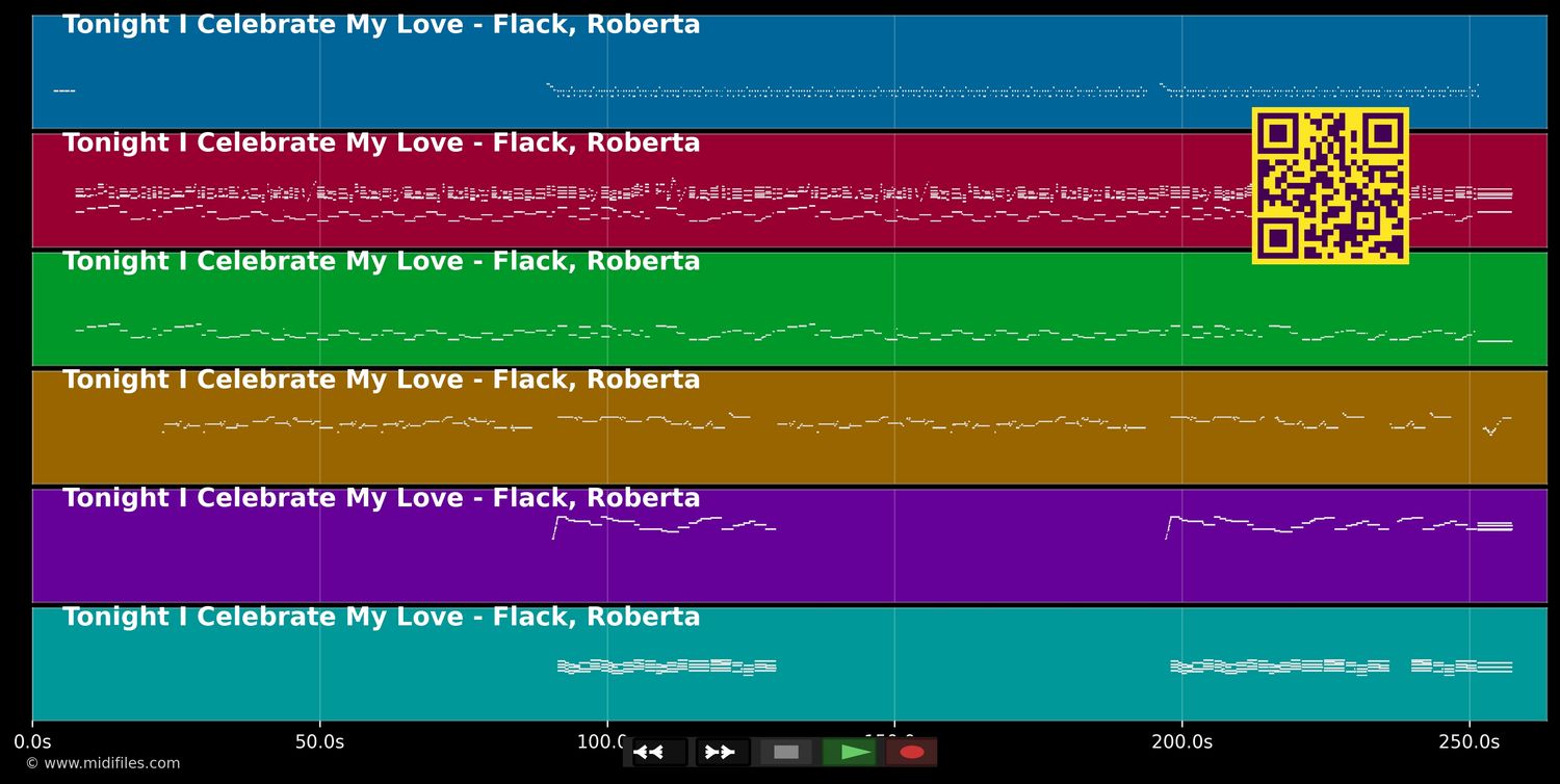 Tonight I Celebrate My Love - Roberta Flack (MIDI individual tracks)