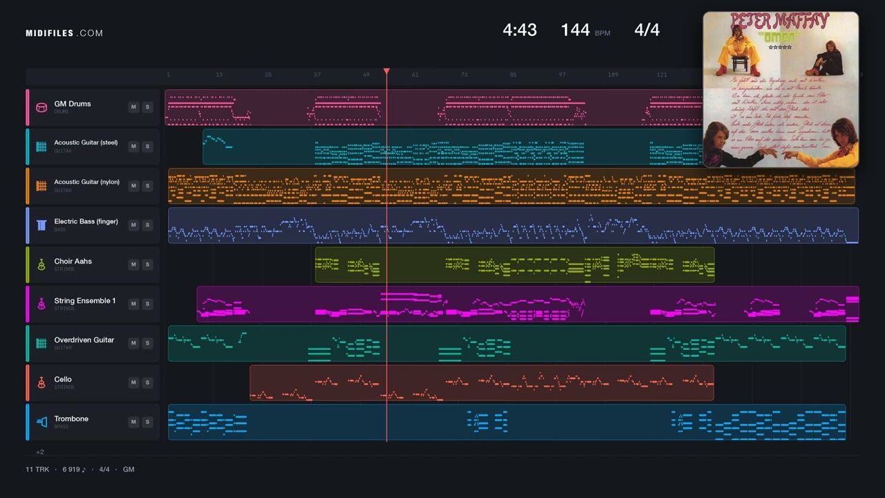 Frieden - Peter Maffay (MIDI individual tracks)