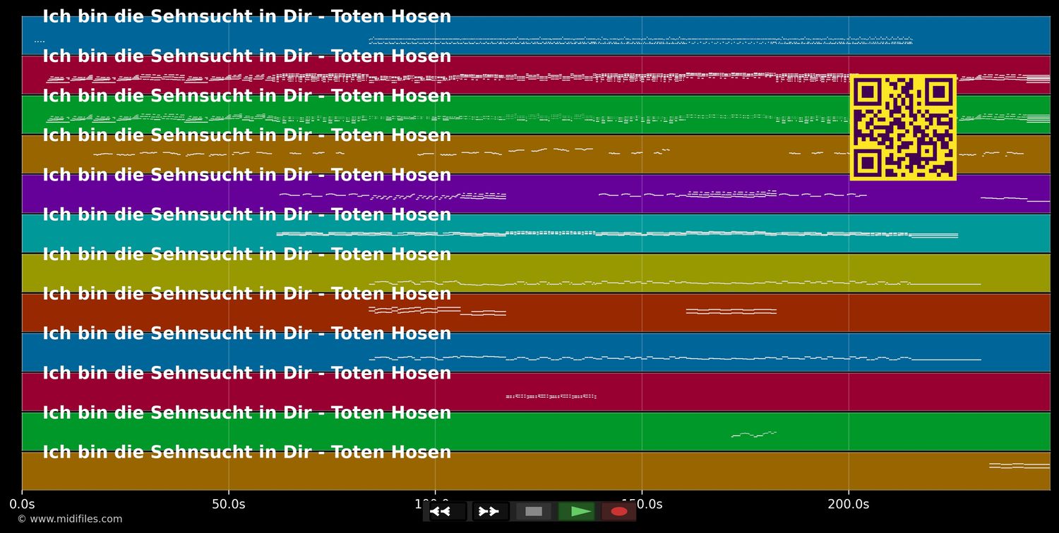Ich bin die Sehnsucht in Dir - Toten Hosen (MIDI individual tracks)