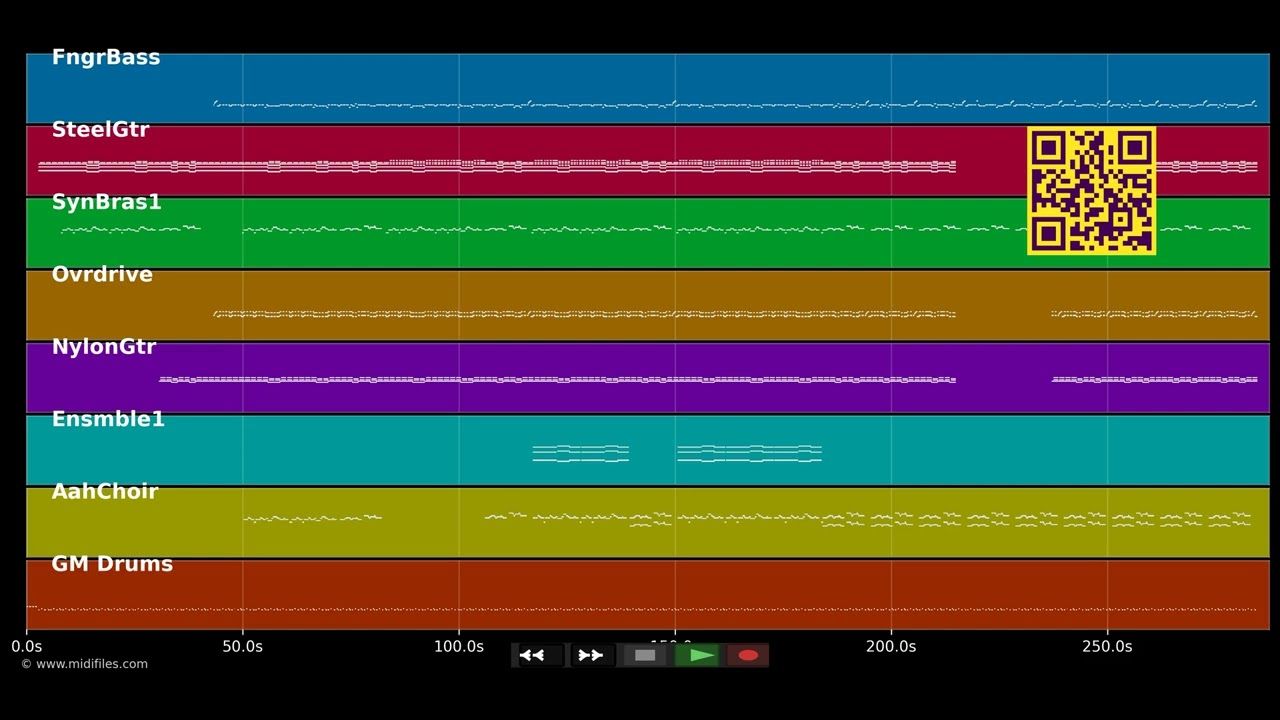 Lady In Black - Uriah Heep (MIDI individual tracks)