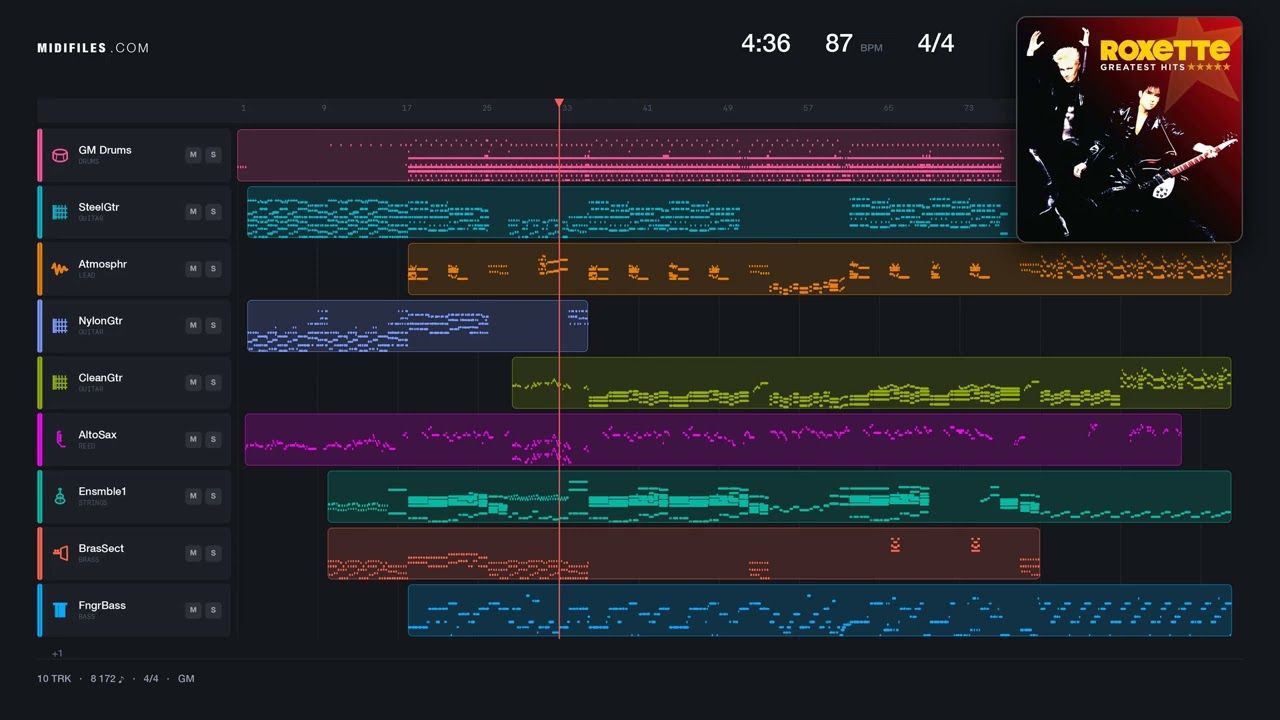 Spending My Time - Roxette (MIDI individual tracks)