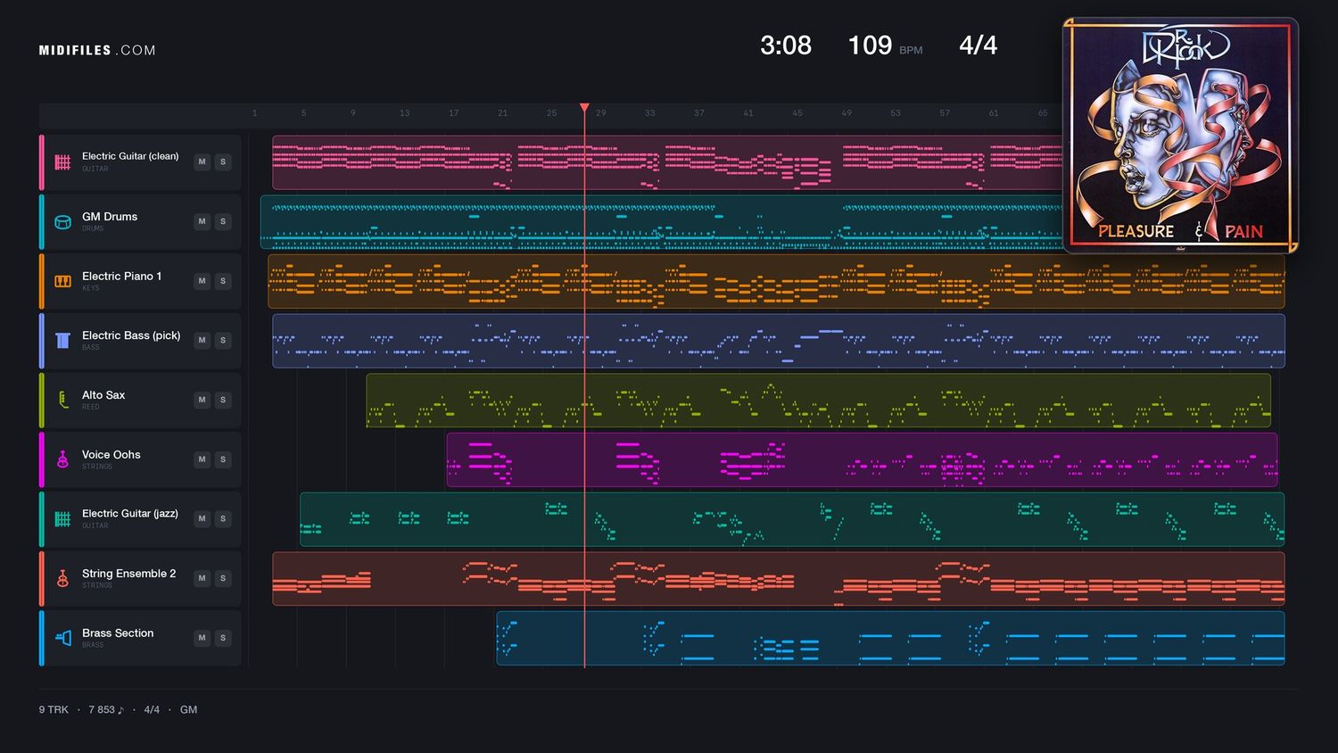 When You're In Love - Dr. Hook (MIDI individual tracks)