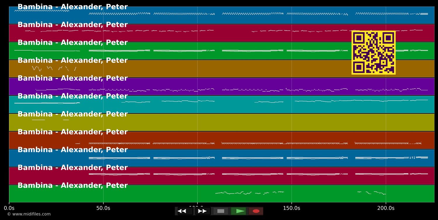 Bambina - Peter Alexander (MIDI individual tracks)