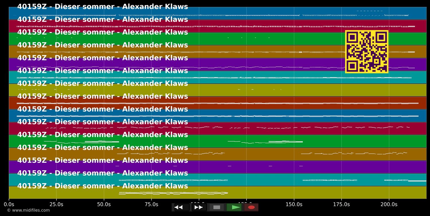Dieser Sommer - Alexander Klaws (MIDI individual tracks)
