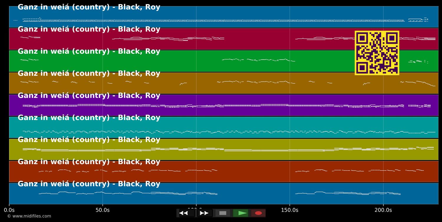 Ganz in weiß (country) - Roy Black (MIDI individual tracks)