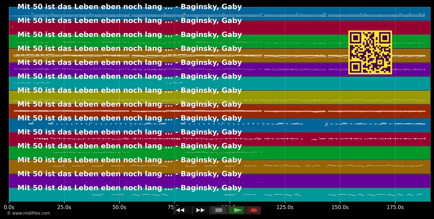 Mit 50 ist das Leben eben noch lang ... - Gaby Baginsky (MIDI individual tracks)