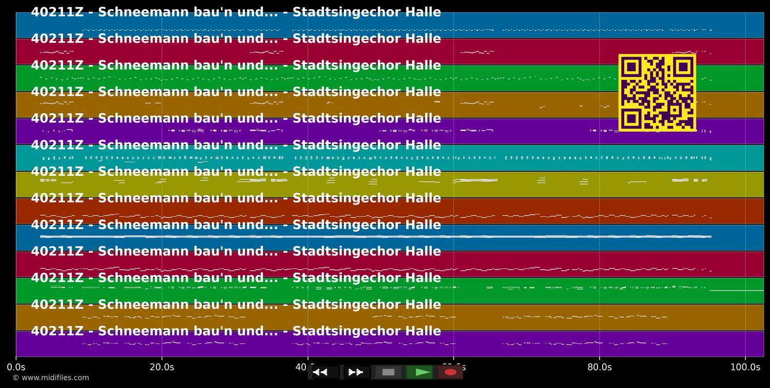 Schneemann bau'n und... (Rodellied) - Stadtsingechor Halle (MIDI individual tracks)