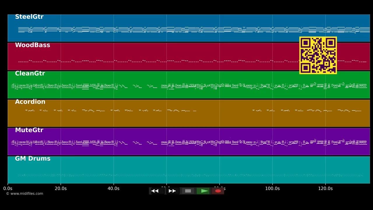 Bad moon rising - Creedence Clearwater Revival (MIDI individual tracks)